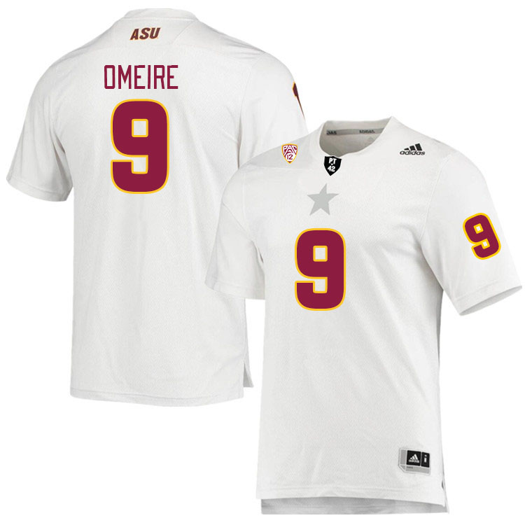 Men #9 Troy Omeire Arizona State Sun Devils College Football Jerseys Stitched Sale-White